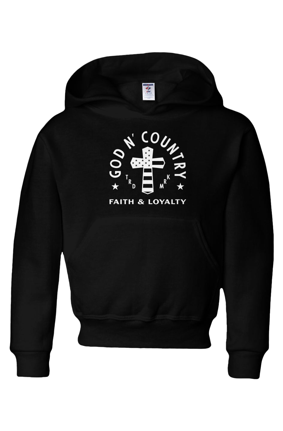 God N Country Youth Cross Hoodie